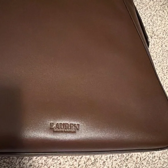 Ralph lauren Large Tanner bag in brown leather - Picture 3 of 7